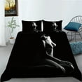 thumbnail image 1 of YJHDM Human Model Bedding Set 3D Black Duvet Cover Pillowcase Art Quilt Cover for King Queen Bedding, 1 of 5