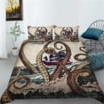 thumbnail image 1 of YJHDM Octopus Bedding Set 3D Ocean Animal Duvet Cover Pillow Case 2/3pcs King and Queen Bed Cover, 1 of 5
