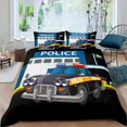 thumbnail image 1 of YJHDM Police Car Duvet Cover Cartoon Car bedding set for kid boy Polyester Quilt Cover with Pillowcases twin full Size, 1 of 6