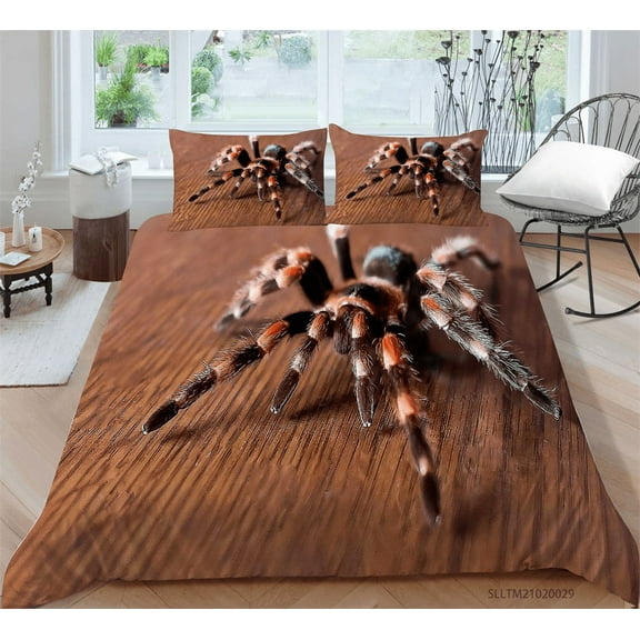 YJHDM Spider 3D Bedding Set for Men Boys Duvet Cover Pillow Case 2/3pcs King Queen Bed Quilt Cover