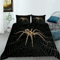 thumbnail image 1 of YJHDM Spider Web Bedding Set 3D Black Anti Dirt Quick Drying Down Duvet Cover Pillow Case 2/3pcs, 1 of 5