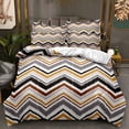 thumbnail image 1 of YJHDM Wave Line Pattern Bedding Set 3D Minimalist Duvet Cover Pillow Case 2/3pcs for King Queen Bed, 1 of 5