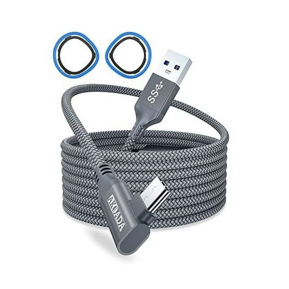 YJJSKEJI 20 FT Link Cable for 0culus Quest 3, Link Cable for 0culus Meta Quest 3/ 3S/ 2,Pico 4, PC,Steam VR, Long USB 3.0 to USB C Cable, Virtual Reality Gaming Accessories for 0culus Quest