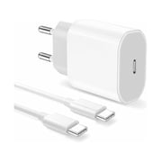 YJJSKEJI 20W European USB C Charger, EU Plug with Cable for iPhone 15/14/14 Pro/14 Pro Max/14 Plus/13/12, Pad, Type C Charger Travel Plug Adapter for Europe Euro Spain Italy France Germany