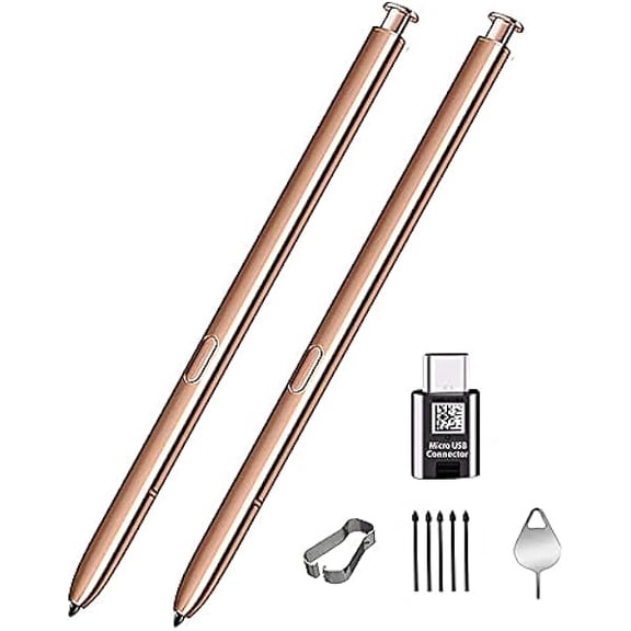 YJJSKEJI 2PCS Stylus Pen Replacement Compatible with Samsung Galaxy Note 20 Note 20 Ultra 5G S Pen with Tips/Nibs (Bronze)