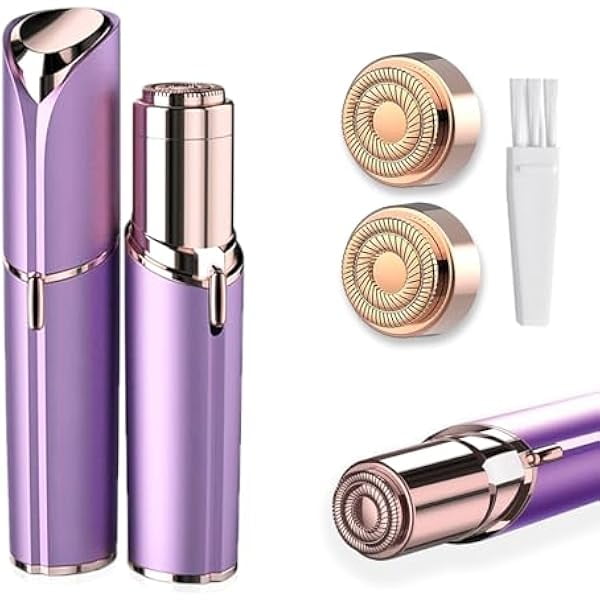 YJJSKEJI Battery Powered Facial Hair Remover for Women Lips, Chin, Neck, and Cheeks - Gentle and Pain with 2-pc Replacement Heads (Battery is not Included)