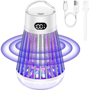YJJSKEJI Bug Zapper, Indoor & Outdoor, Cordless Rechargeable Mosquito Zapper,2000V High Voltage Portable Bug Zapper, Hanging Hook, Trap for Fly, Insect, Mosquito & Bugs.