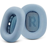 YJJSKEJI Ear Cushions Replacement Earpads for Apple AirPods Max Headphones, Protein Leather Ear Pads Cover with Memory Foam and Magnet for AirPods Max Blue