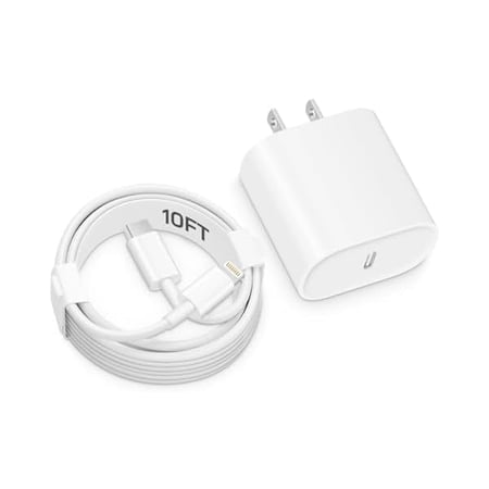 YJJSKEJI Fast Charger i Phone, 20W USB-C Wall Charger Block with 10Ft Charging Cable Compatible with IP 14/14 Pro/14 Plus/14 Pro Max/13/13 Mini/13 Pro/13 Pro Max/12/11/X/ & More