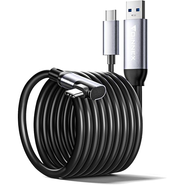 YJJSKEJI Link Cable 16FT, Quest PC VR Cord Steam VR Cable, USB to  USB-C VR Cable, Transmission Mainly