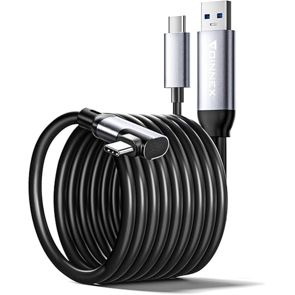 YJJSKEJI Link Cable 16FT, Quest 2 PC VR Cord Steam VR Cable, USB 3.0 to USB-C VR Cable, Transmission Mainly