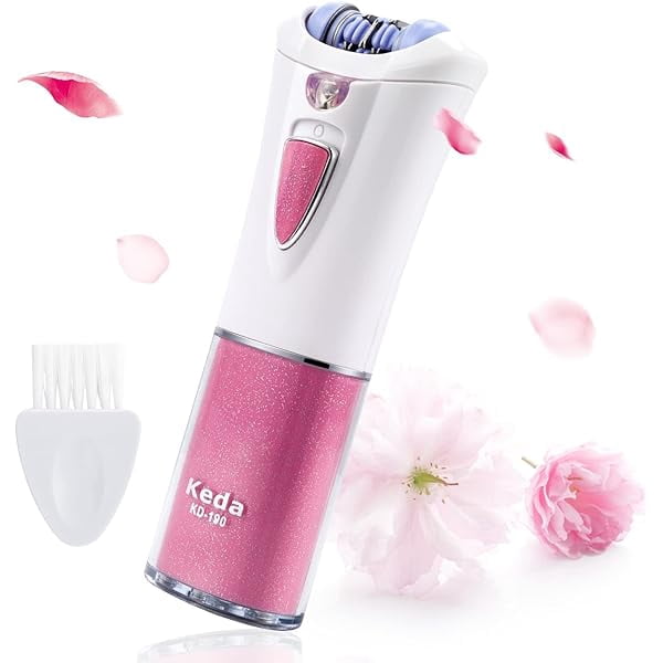 YJJSKEJI Mini Epilator, Facial Hair Remover for Women, Full Body Smooth Glide Epilator, Portable Electric Lady Shaver for Face, Armpits, Arms, Bikini, and Legs, with 9-Tweezers with LED for Precision