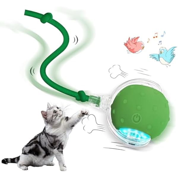YJJSKEJI Rollraptor Cat Toys Ball for Indoor Cats Electric Chirping ...