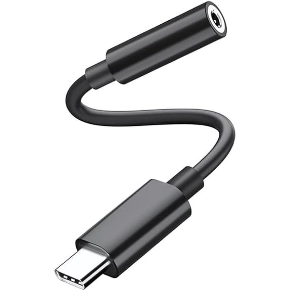 YJJSKEJI USB-C to 3.5mm Audio Adapter, Headphone Jack Converter Compatible with iPhone 15, Sam-Sung, Pixel, iPad, MacBook (No Mic, 10cm Short Cable)-2Pack