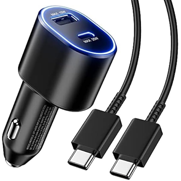 YJJSKEJI USB C Car Charger for iPhone 16 15 Pro Max 14 13 Samsung S25 S24 Ultra A53 A54 Fast Charging Type C Cable 3ft PD 25W QC 15W USB C to USB C Cable Charger Adapter for iPad Pixel 9 8 7