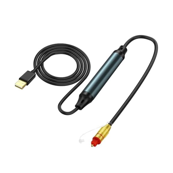 YJJSKEJI USB to Fiber Optical YJJSKEJIo Adapter Cable USB A to Optic SPDIF Stereo Sound Converter Cable Cord for HDTV Computer Laptop Connect Fiber Optic YJJSKEJIo Box- 2M/6.5FT