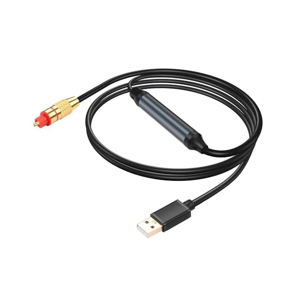 YJJSKEJI USB to Optical YJJSKEJIo Adapter USB A to Fiber Optic YJJSKEJIo SPDIF Port Connection 2M/6.5FT Jack YJJSKEJIo Converter Cable for Computer Laptop Connection Fiber Optic YJJSKEJIo Box