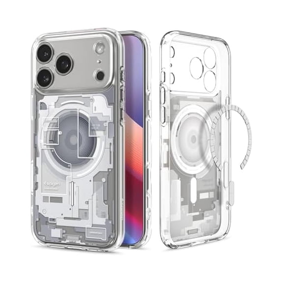 YJJSKEJI Ultra Hybrid MagFit Direct Digital Printing Case for iPhone 17 Pro Max [Custom Design][Compatible with Magsafe] - Zero One White