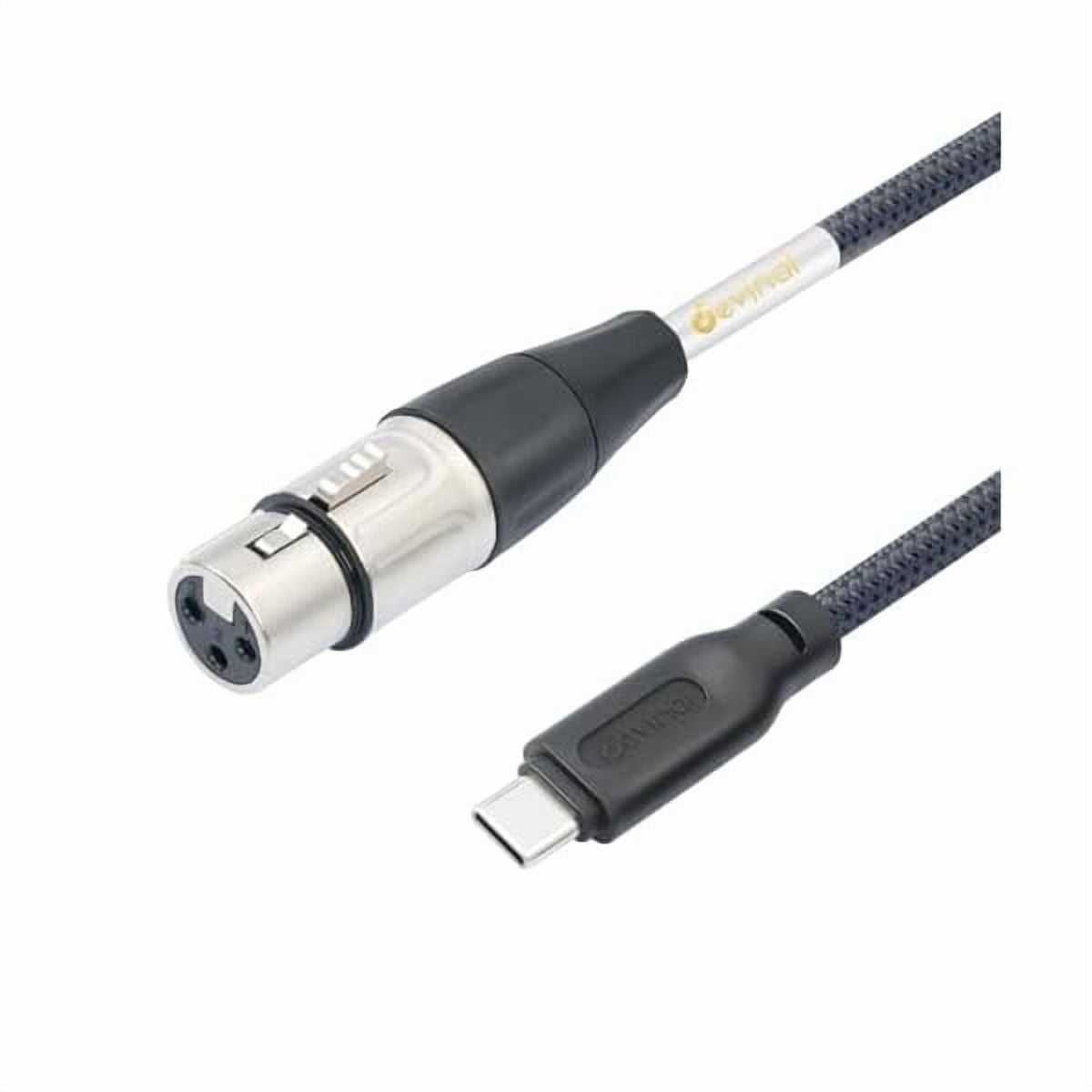 YJJSKEJI Upgrade XLR Female to USB C Cable, USB tyep-C to Female XLR Recording Cable Cord Connector Adapter Compatible with Microphone Smartphone or MacBook 2M