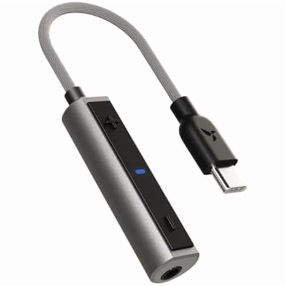 YJJSKEJIDigital D1 USB C DAC 32bit/384KHz USB C to 3.5mm Audio Adapter Dongle HiFi Headphone Amplifier for Android/iOS/Windows/Mac