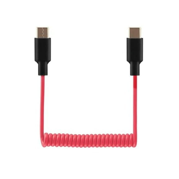 YJJSKEJIo Adapter Cable SC16 SC22 USB C to USB C for Rode Wireless GO II, ME, Pro Coiled Aux Cord Compatible with iPhone 16 15, McBook, PC, Laptop, YJJSKEJI Phones - 500mm