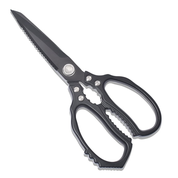 YJSStriving Heavy Duty Kitchen Shears, 4mm Thick Stainless Steel Poultry Scissors with Aluminum Alloy Handles, Multipurpose Food Cutter for Chicken Bone, Fish Scaling, and Nut Cracking