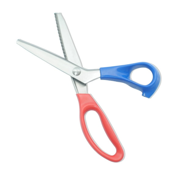 YJSStriving Pinking Shears, Zig-Zag Edge, Serrated Blades, Professional Sewing Craft Cut Tailor Zig-Zag Scissors, Fabric Decoration Comfort Grip  9 Inches