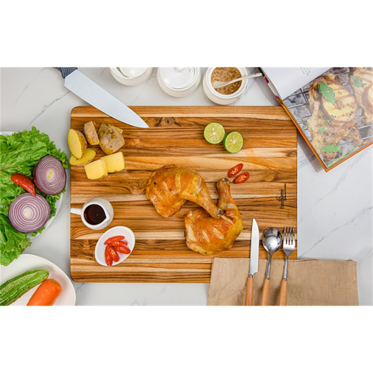 Teak Cutting Board With Juice Groove