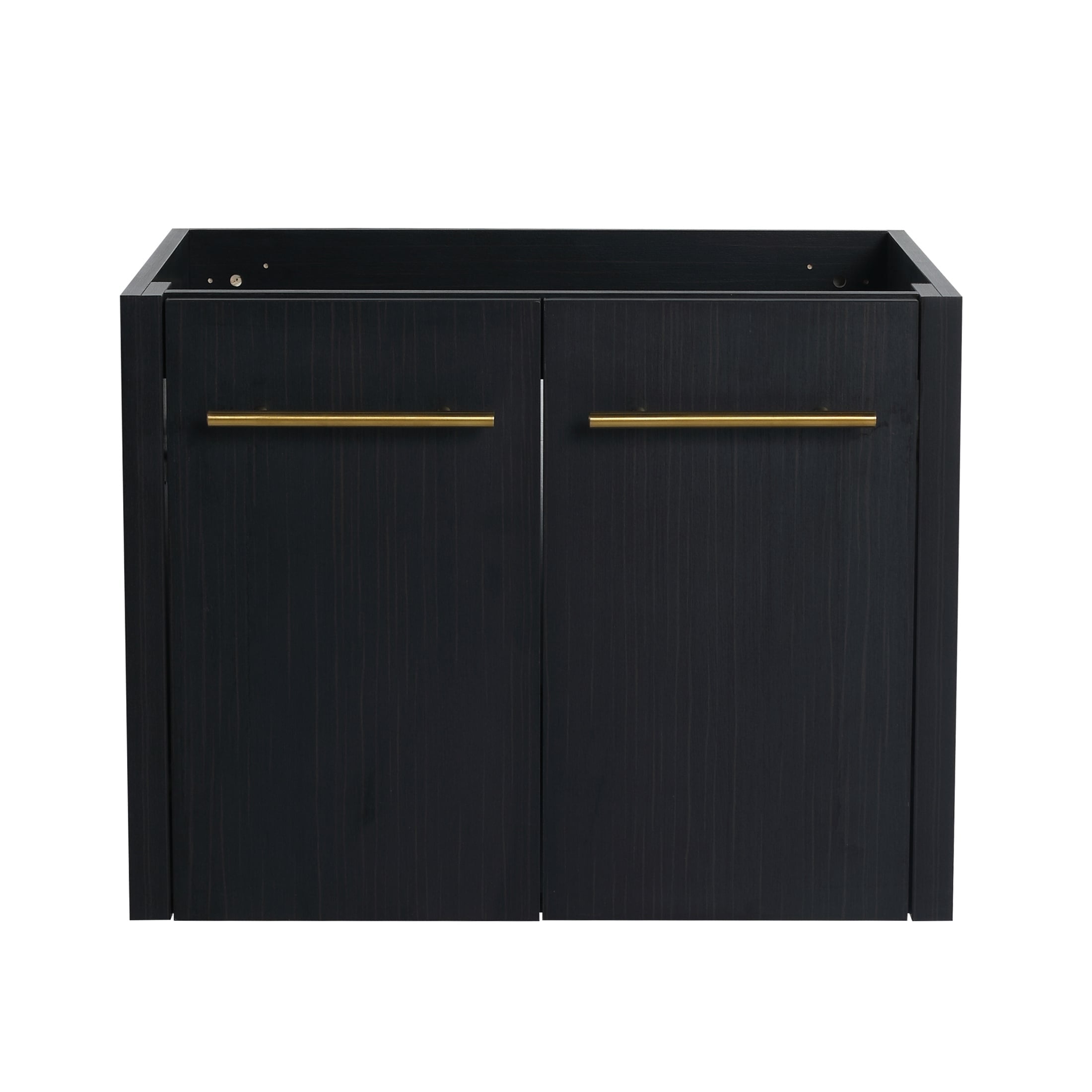 Black Chestnut Plywood Wall-Mounted Bathroom Vanity Cabinet