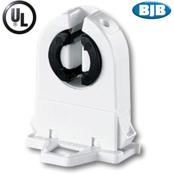 YJYASX-10 Pack - BJB T8-T12 Lamp Holder UL Non-Shunted Push-Through Snap in Light Socket for LED Fluorescent Tube Replacements, LH1069, 26.292.1112 (10)