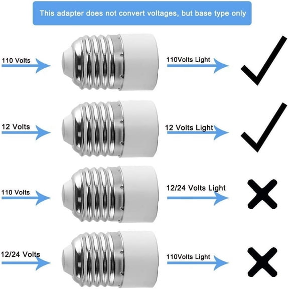 YJYASX-(10pcs/Pack) YiLighting - E26/E27 to MR16 Converter, E26/E27 Edison Screw to MR16 - Bi Pin Mr11,GU5.3,G4,G6.35 Base Socket Adapter Converter