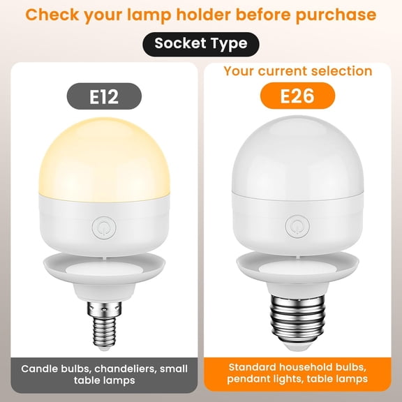 YJYASX-1PC Rechargeable Light Bulbs with Remote Control Timer and 3 Color Temperature Rechargeable Battery Operated Light Bulb (5W+E26+3Colors+1PC)