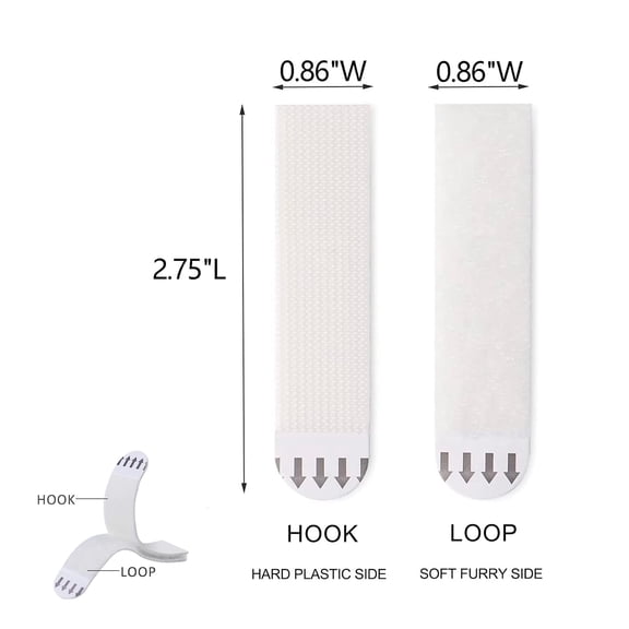 YJYASX-32-Pairs(64 Strips) Medium Picture Hanging Strips Heavy Duty, Damage Free Picture Hangers, Hook and Loop Tape, Removable Adhesive Strips for Frame Hanging, Christmas Decorations, and Living Sp