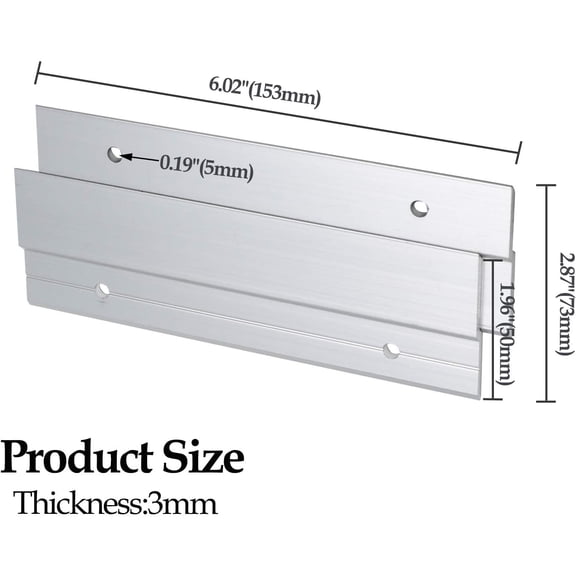 YJYASX-4 Pairs Z Hanger French Cleat Hanger 6 Inch - Mirror, Picture, Whiteboard, Headboard, Artwork Frames Wall Mounting Brackets - Z Bar Hanger Supports