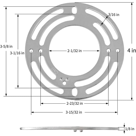 YJYASX-6 Pack Universal Light Fixture Mounting Bracket Heavy Duty 50 LB Rated, 4 Inches Diameter Steel Round Light Crossbar Gold Acorn Cap Nuts for Ceiling Pendant Light Chandelier Wall sconces