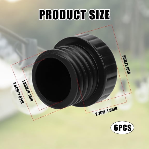 YJYASX-6pcs Light Socket Safety Caps Plugs, ID 0.75" OD 1.02" Light Socket End Caps, Light Bulb Socket Cover Caps for String Lights, Recessed & Standard Light Sockets