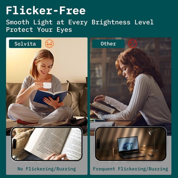 YJYASX-A19 LED Light Bulbs, Flicker Free EyeComfort 9W Dimmable Lights - E26 LED Bulb 60 Watt Equivalent, 800 Lumens, 3000K Warm White, 90 CRI for Home Office Bedroom Kitchen, 6 Pack