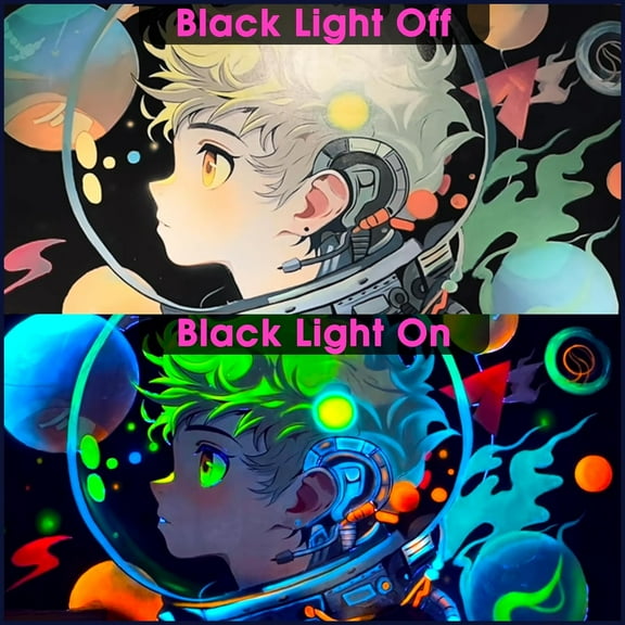 YJYASX-Black Light Bulbs, 12W LED Black Light Bulb for Halloween Decoration, UVA 385-400nm UV Black Light, A19 Blacklight Bulb for Glow in Dark, Body Paint Fluorescent Poster Glow Party, 2 Pack