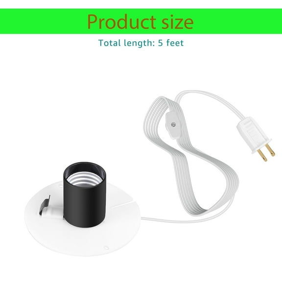 YJYASX-Blow Mold Light Kit Replacement,with Switch Fuse Plug E26 E27 Single Light Cord Kit for Indoor Outdoor Halloween Christmas Village Lamp,House Craft Decorations and Salt Lamp(4sets)