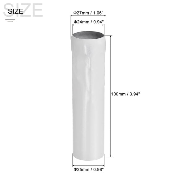 YJYASX-Candle Socket Covers, 4 Inch Tall Chandelier Sleeves Bulb Light Base Holder, White Pack of 6