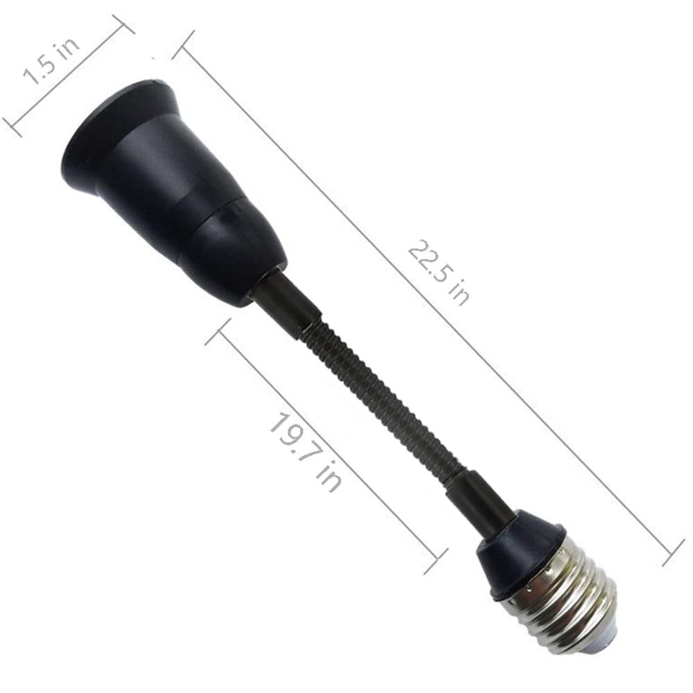 YJYASX-E26/E27 Light Socket Extender Adapter, 58CM/22.5 Inch ...