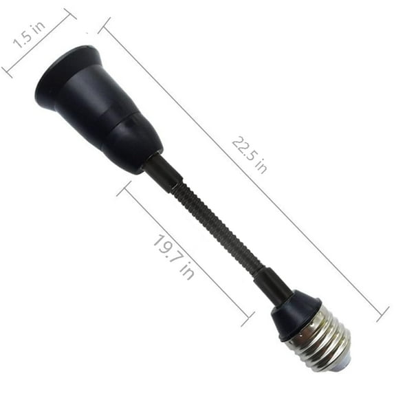 YJYASX-E26/E27 Light Socket Extender Adapter, 58CM/22.5 Inch ...