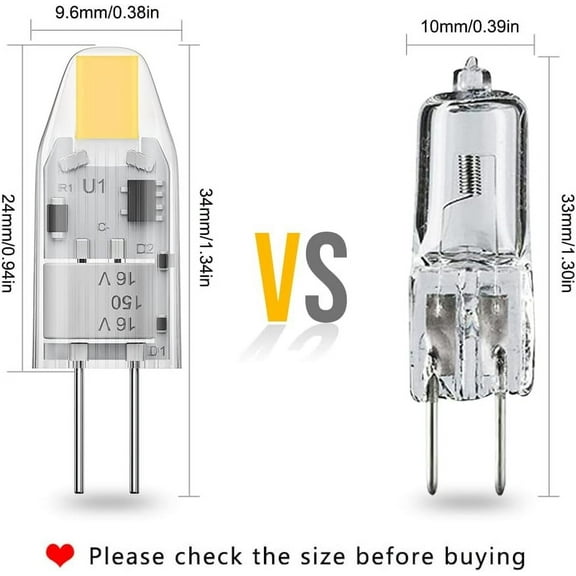 YJYASX-G4 LED Bulb AC/DC 12V 1.2W (10W Halogen Bulb Replacement), 4000K Natural White JC G4 Bi Pin Light Bulbs for Under Cabinet Puck Light, Chandelier, RV, Landscape Lighting, Non-Dimmable, 5 Pack