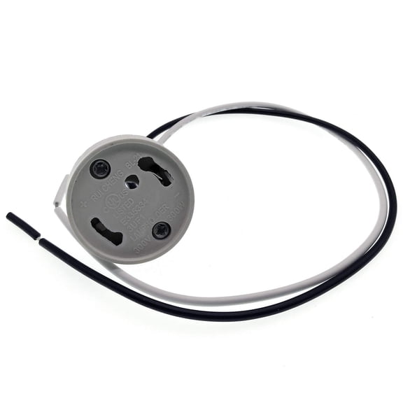 YJYASX-Gu24 Base Socket with Bracket, Bi-Pin (GU24) Base Twist and Lock Base Lamp Holder with 14 Inch Wire (Pack of 3)