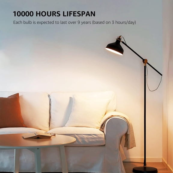 YJYASX-LE 100W Equivalent LED Light Bulbs, 14W 1500 Lumens 2700K Warm White Non-Dimmable, A19 E26 Standard Base, 10000 Hour Lifetime, Pack of 6