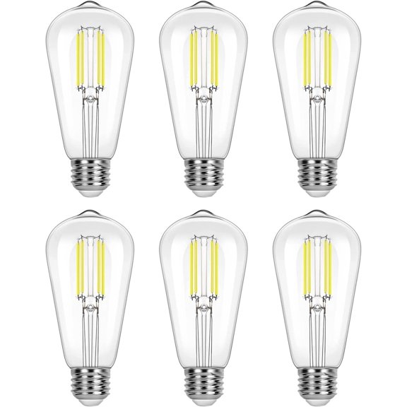 YJYASX-LE Bundle - LED Edison Bulbs & Warm White 2500K ST64 E26 Vintage Edison LED Bulbs