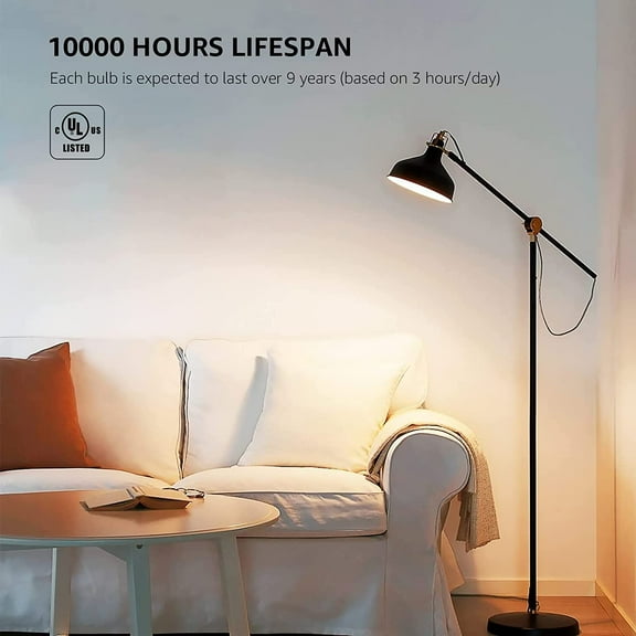 YJYASX-LED Light Bulbs 60 Watt Equivalent, 9W 800 Lumens Non-Dimmable, Warm White 2700K, A19 E26 Standard Medium Base, 10000 Hour Lifetime 3 Count (Pack of 1)