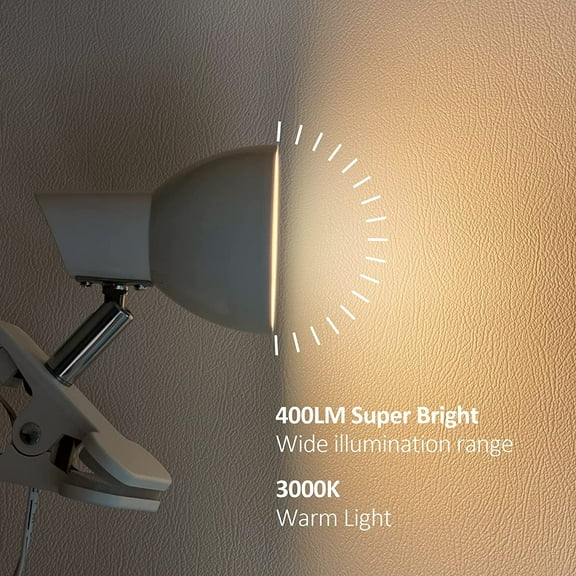 YJYASX-LED Small Clip Light,5W Super Bright Reading Light, 330 Rotation Lamp with Clamp on Desk/Table/Bed Headboard/Cupboard Home Lighting, Modern and Save Space Illumination Powerful bedroom Lamp W