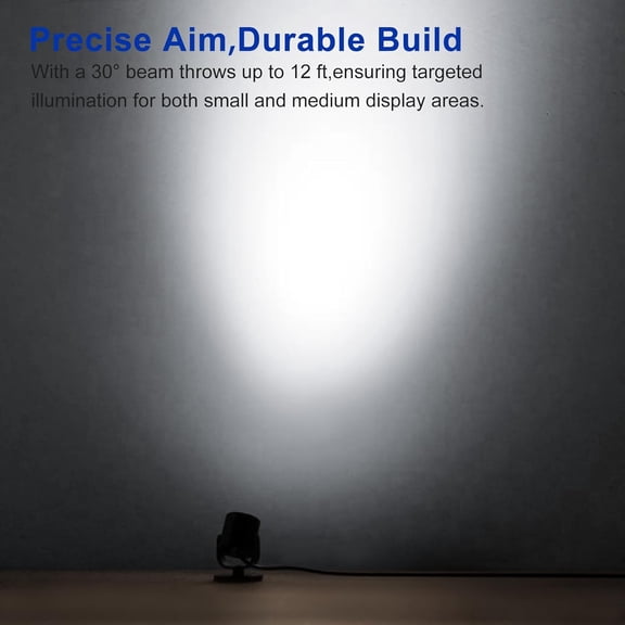 YJYASX-LED Spot Light Indoor 2W 360 Degree Rotating USB Powered Mini Display Spotlights Accent Lights for Display,Paintings,Pictures,Plants,Shelves, Cabinets,Posters, Showcase (Cold White, 1 Pack)