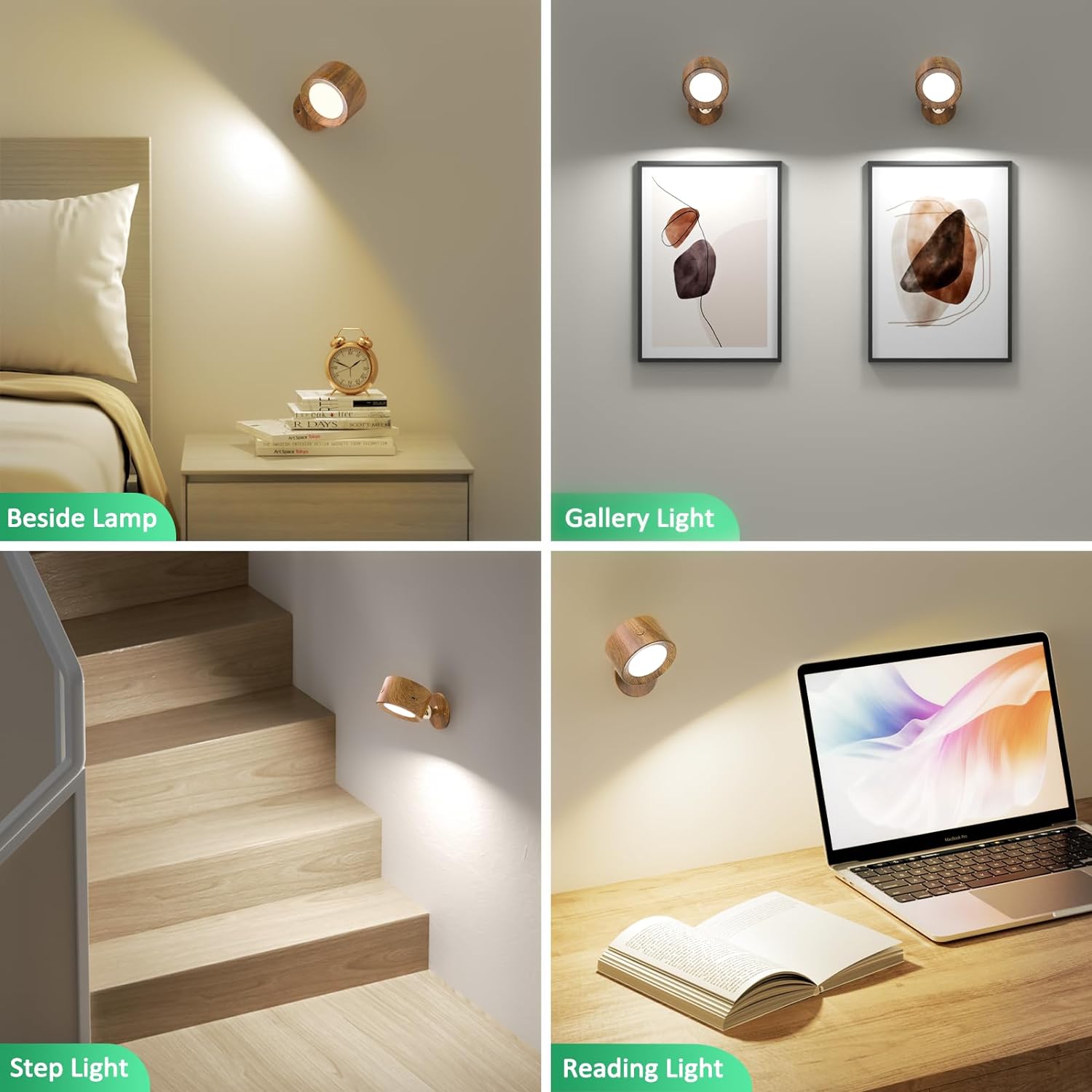 YJYASX-LED Wall Lights, Wall Sconces with Remote Rechargeable Battery ...